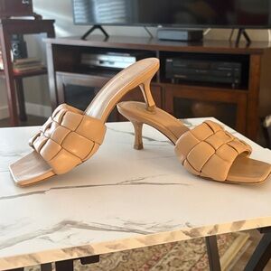 Chic Beige Women's Heeled Sandals
